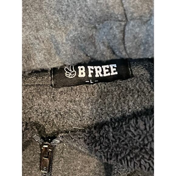 B Free Black Full Zip Hoodie Womans L - Picture 3 of 3